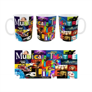 Quench Your Thirst for your Musical Theatre Life with this 10oz Mug and Coaster Set - Unique Gift Idea. Perfect Gift for Theatre Enthusiasts