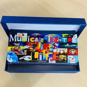 Musical Theatre is Life-portemonnee met geschenkdoos, portemonnee aanwezig, luxe cadeau, PU-leren grote portemonnee voor haar, uniek ontwerp, persoonlijk cadeau