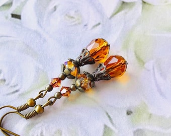 Topaz Crystal Earrings