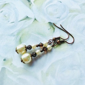 Ivory White Vintage-Inspired Earrings image 6