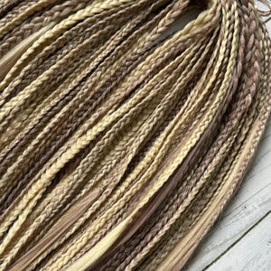 Handmade Ashy Blonde Braid Extensions: Boho Mermaid Braids