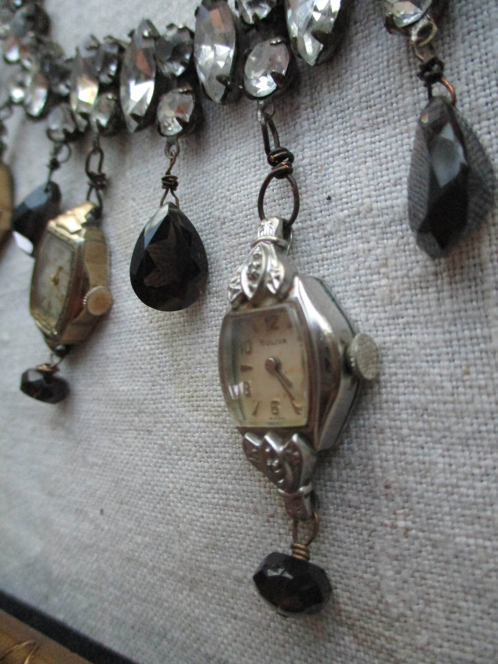 Mary and Friends Antique Watch Case Necklace, New Years Clock