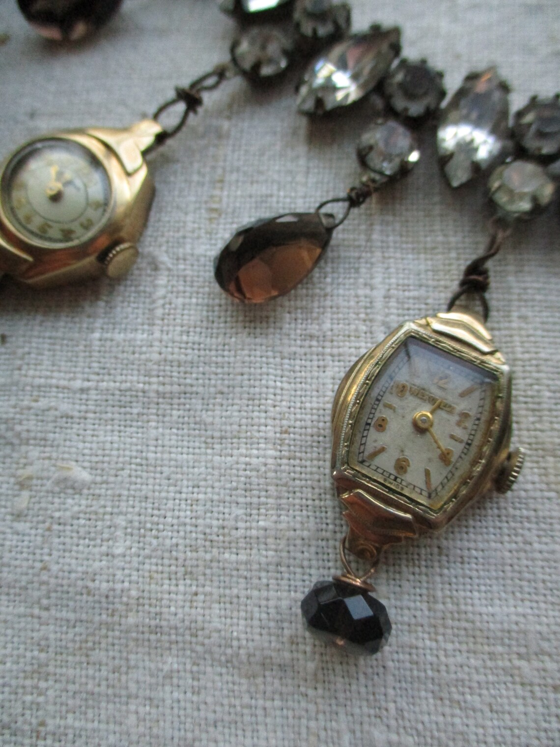 Mary and Friends Antique Watch Case Necklace, New Years Clock