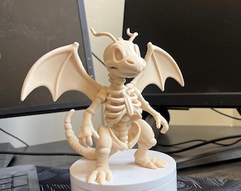 3D Printed Fossil Dragonite – Handmade Gamer Statue