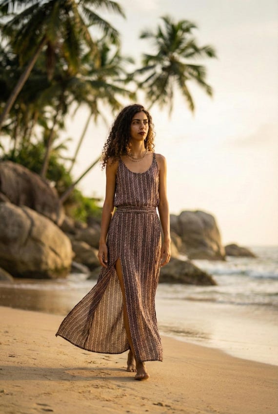 chinese dress ladies Tropical Floral Off-Shoulder Smocked Bodice Summer Maxi Dress Floral / S main image 1