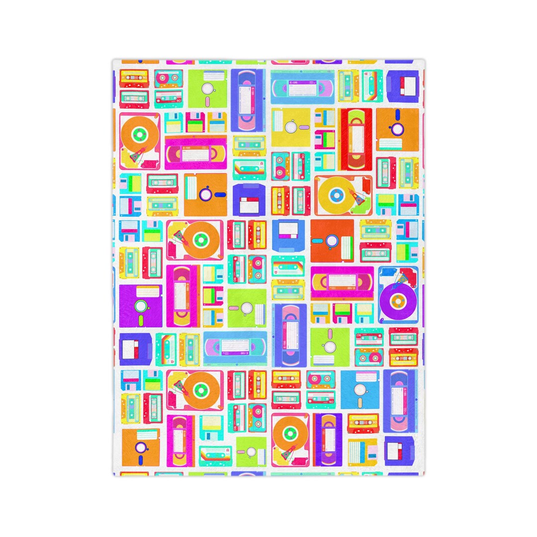 Retro Computer Throw Blanket: Nostalgic 80s/90s Design - Etsy