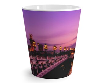 Romantische Paris Latte-mok | Stadskoffiekop, cadeau voor haar, reisliefhebbers, verjaardagscadeau, housewarming