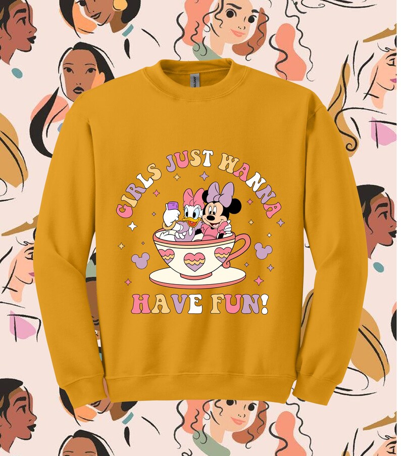 Disney Minnie Daisy Summer Sweatshirt, Girls Just Wanna Have Sun