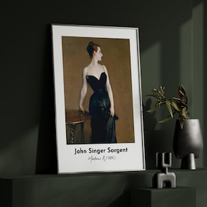 Madame X (Madame Pierre Gautreau) by John Singer Sargent - Digital Wall Art, Art Print Wall Decor, Classic Portrait Print, Digital Download