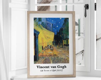 Van Gogh Cafe Terrace at Night Print: Impressionist Vintage Decor (Digital Download)