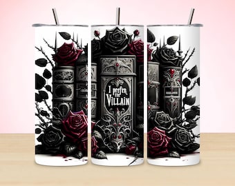 Romantasy Villain Book Tumbler Wrap, 20 oz Skinny Tumbler (Digital Download)
