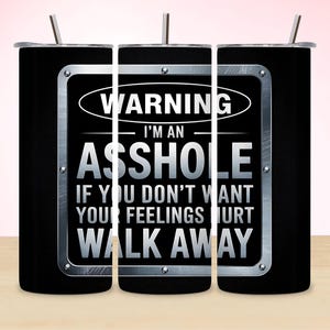 Funny Sarcastic Tumbler Wrap Design: 20oz Skinny Tumbler PNG (Digital Download)