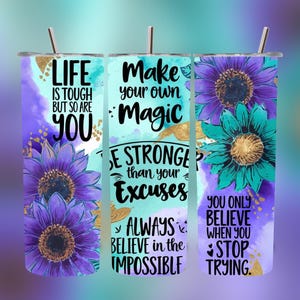 Inspirational Tumbler Wrap: Positive Affirmations, Self Love (Digital Download)