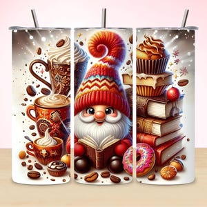 Coffee Gnome 20oz Tumbler Wrap: Funny Sublimation Design (Digital Download)
