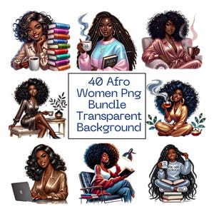 Afro Black Girl PNG Bundle: Melanin Queen Clipart (Digital Download)