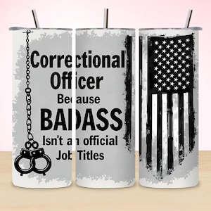 Correctional Officer 20oz Tumbler PNG Wrap: Sublimation Design (Digital Download)