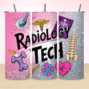 Radiology Tech 20oz Tumbler Wrap: Xray Design (Digital Download)