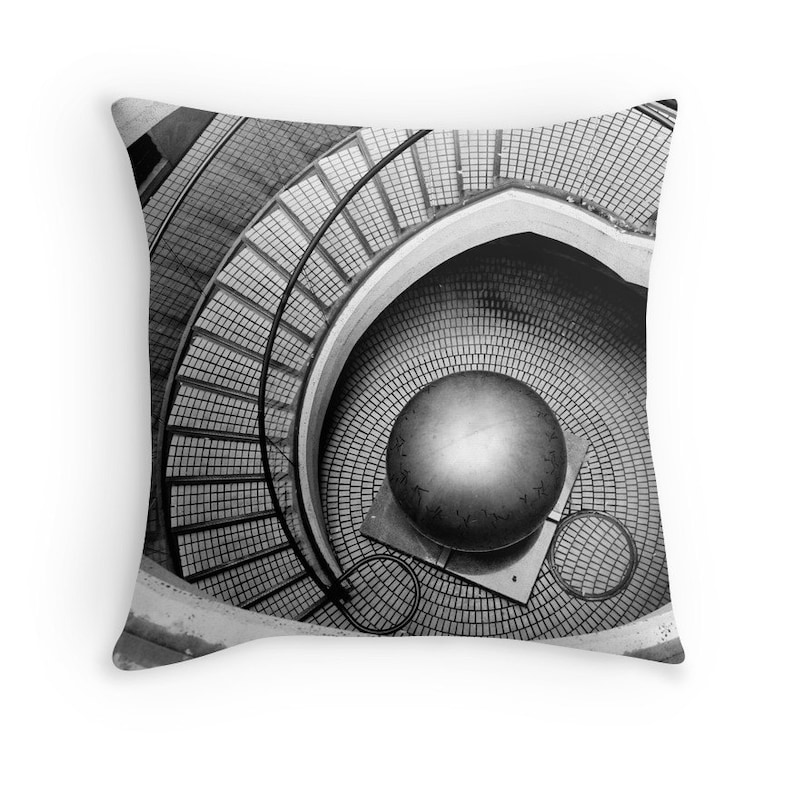Abstract Architecture MC Escher photo tote bag, surreal black and white photography art modern urban city San Francisco Escher-ish