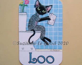 book lover gifts Devon Rex Cat Print No.719 housewarming devon rex cat gifts