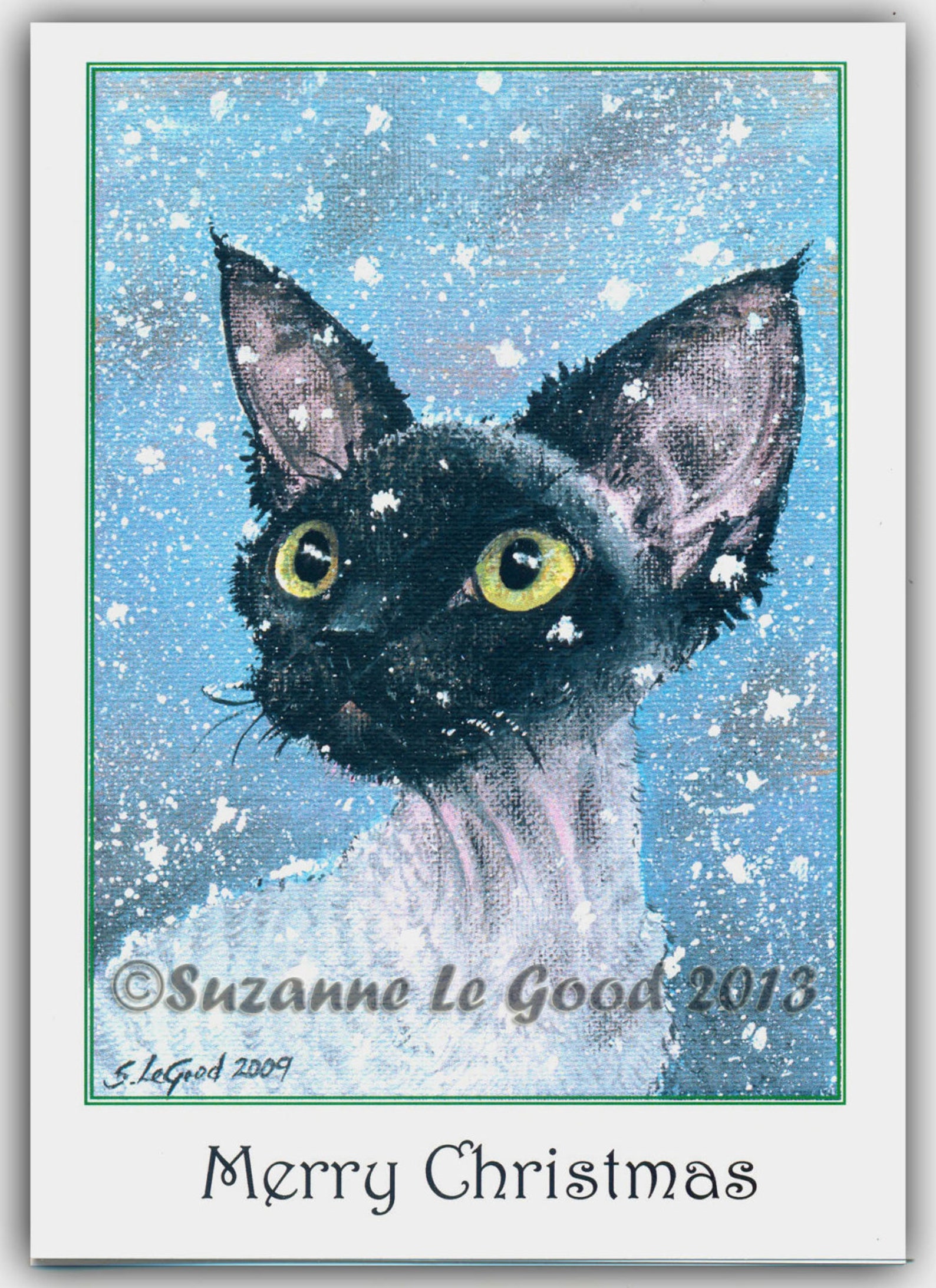 Black Smoke DEVON REX CAT Christmas Cards pack of 6 by Etsy Black Smoke DEVON REX CAT Christmas Cards pack of 6 by Etsy