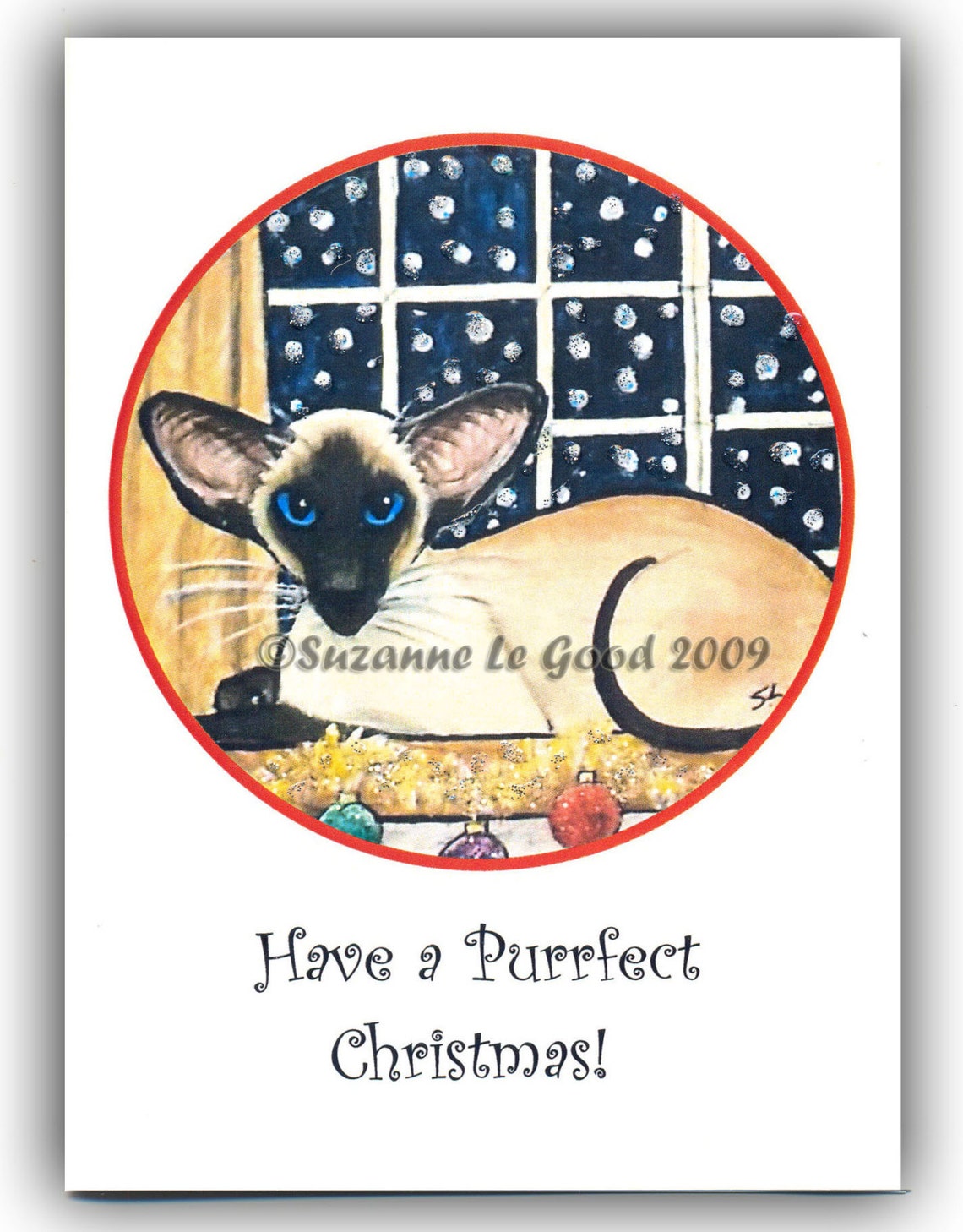 Siamese Cat Christmas Cards 