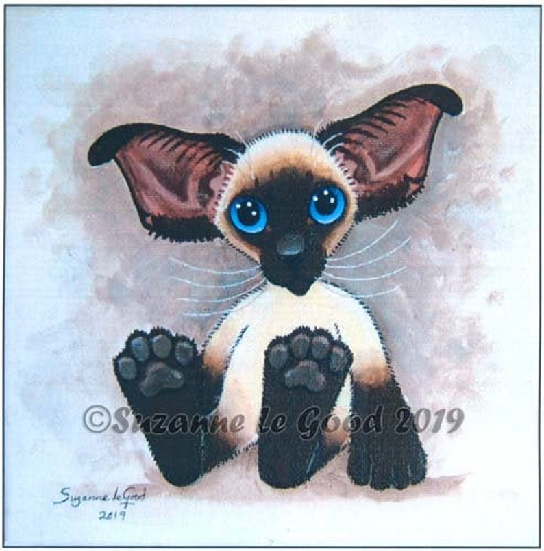 Siamese Cat Art Print Sealpoint Oriental Shorthair Limited Etsy