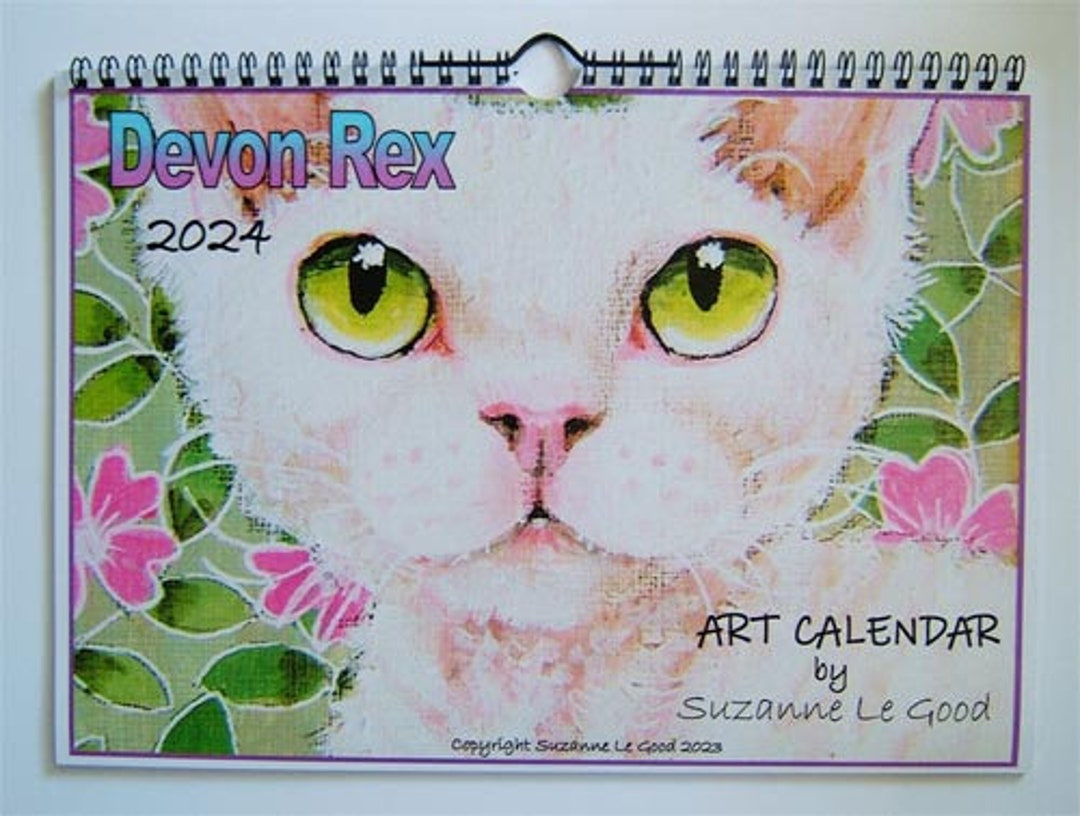 Siamese Cat art Calendar wall original paintings ACEO canvas by