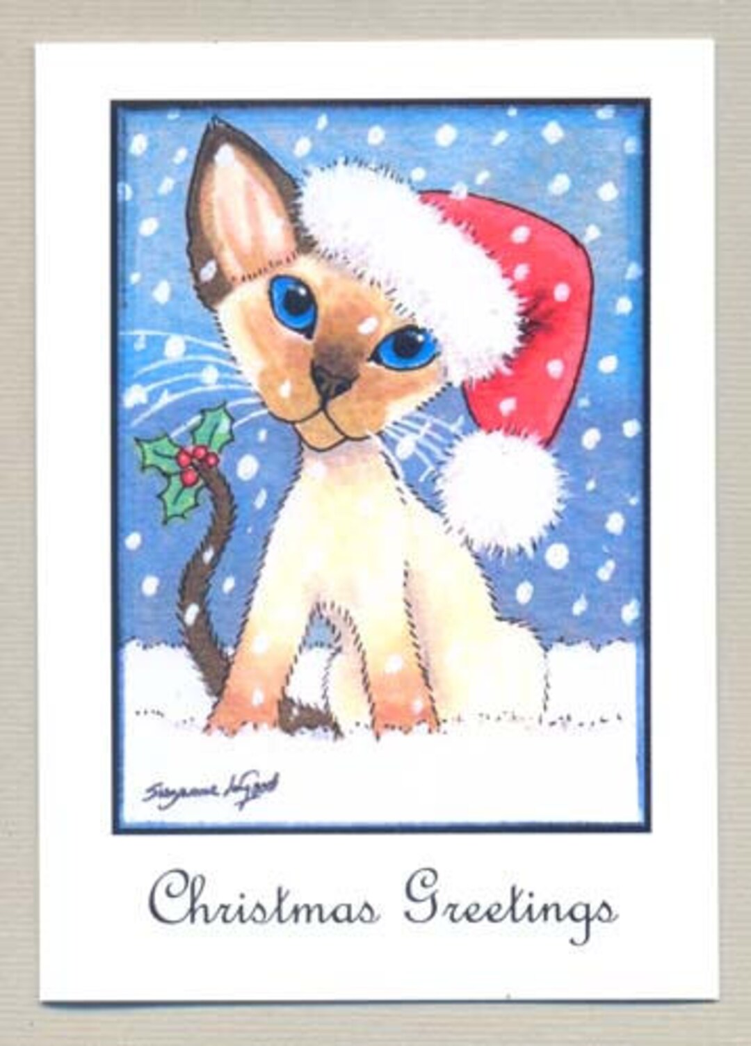 Siamese Cat Christmas Cards 