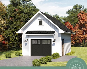 Garage Plan 16'x24' 1-Car Garage Plans Shed Plan Garage Floorplan Garage Modern Garage Plans Shed Plans Design Shed House Plan PDF download