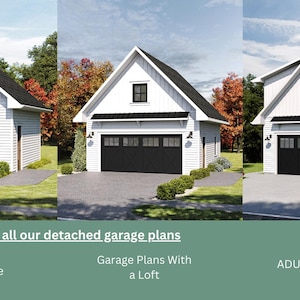 24x30 Garage Apartment Plan | ADU With 2 Car Garage | 1 Bedroom ...