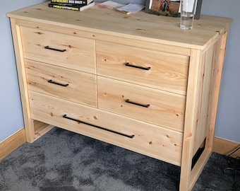 Soft wood, made to order chest of drawers