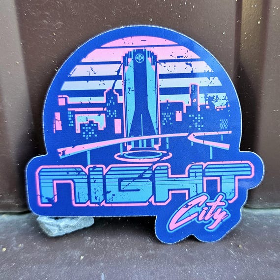 Night City Retro Sticker