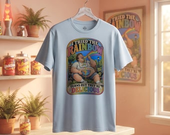 I Tried The Rainbow T-Shirt | Retro Illustration, Humorous Graphic