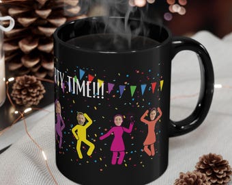 Tazza personalizzata per feste, regalo con foto personalizzata, ceramica nera da 11 once