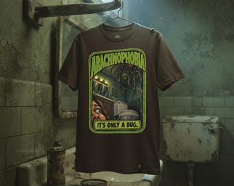 Arachnophobia Poster Style T-Shirt | Retro Horror, "It's Only a Bug"