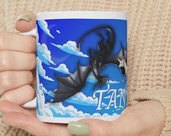 Personalized Soaring Dragon Mug | Ceramic Mug
