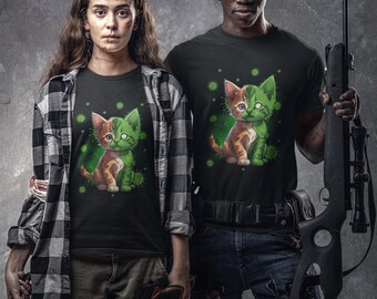 Kitten Zombie T-Shirt, Cute Animal Tee, Unisex Softstyle Shirt, Halloween Costume Top, Horror Lover Gift