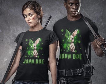 Zombie Bunny Personalized T-Shirt, Horror Halloween Costume