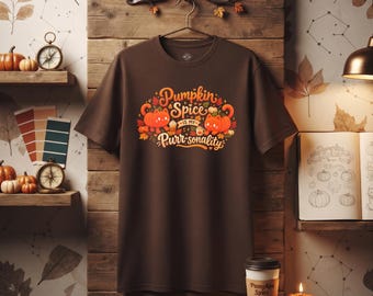 Pumpkin Spice Kitten Patch T-Shirt | Fall Pumpkin