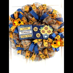 Sunflower Front Door Wreath: Handmade Fall Farmhouse Decor