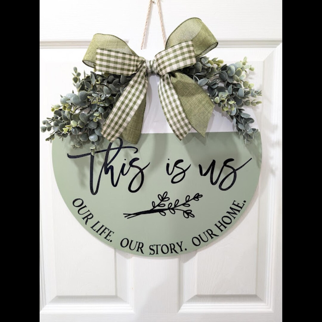 This is Us, Wooden Door Hanger, Family Decor, Home Decor, Gift, Wedding ...
