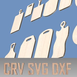 20 Cutting Board Charcuterie Serving Board pattern templates crv / svg / dxf / for CNC and woodworking.
