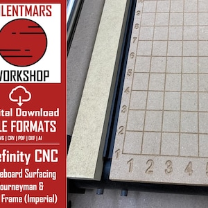Onefinity CNC-afvalkarton, raster en inzetstukken met schroefdraad voor Journeyman- en QCW-frame (Imperial)