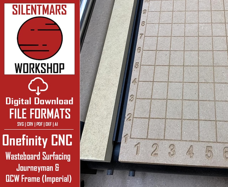 Onefinity Number Onefinity CNC Wasteboard Surfacing, Grid and Threaded Inserts for ...