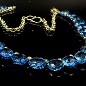 Genuine Tanzanite design cart  drops  fancy tabeez cutting faceted beads necklace by throat chakra gift for birthday