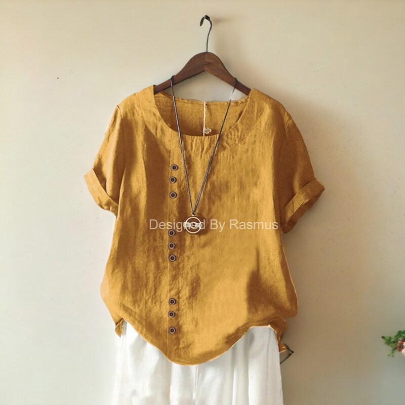 Camicetta Elegante Da Donna Con Maniche In Pizzo - Misto Rayon, Girocollo, Piega Sul Davanti, Per Lavoro E Tempo Libero, Taglie S-XXL - 2