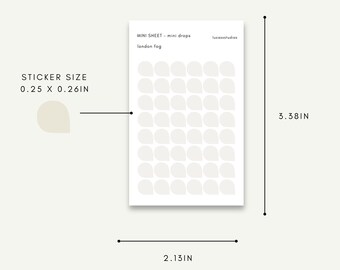 MATTE TRANSPARENT Colour Mini Dots - Minimal & Functional Stickers ...