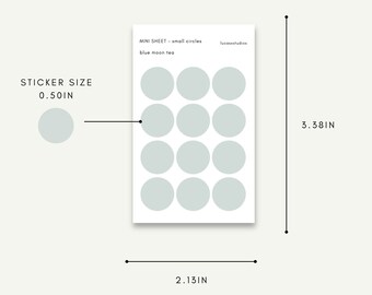 MATTE TRANSPARENT Colour Mini Dots - Minimal & Functional Stickers ...