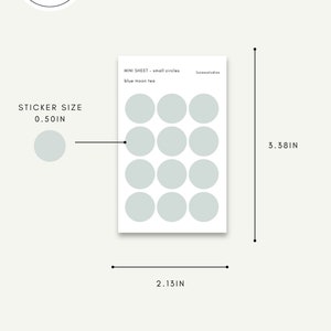 MATTE TRANSPARENT Small Circles - Minimal & Functional Stickers | Minimal Neutral Color Stickers | Functional Circle Planner Stickers