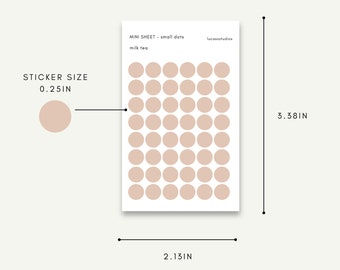 MATTE TRANSPARENT Colour Mini Dots - Minimal & Functional Stickers ...